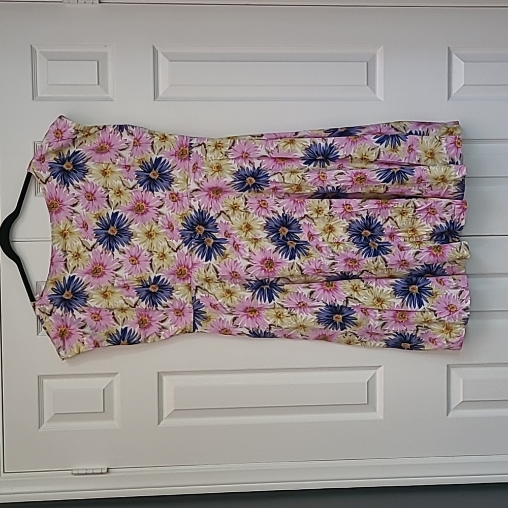 Tatyana Annie's Garden Pink Daisy Floral Swing Dress